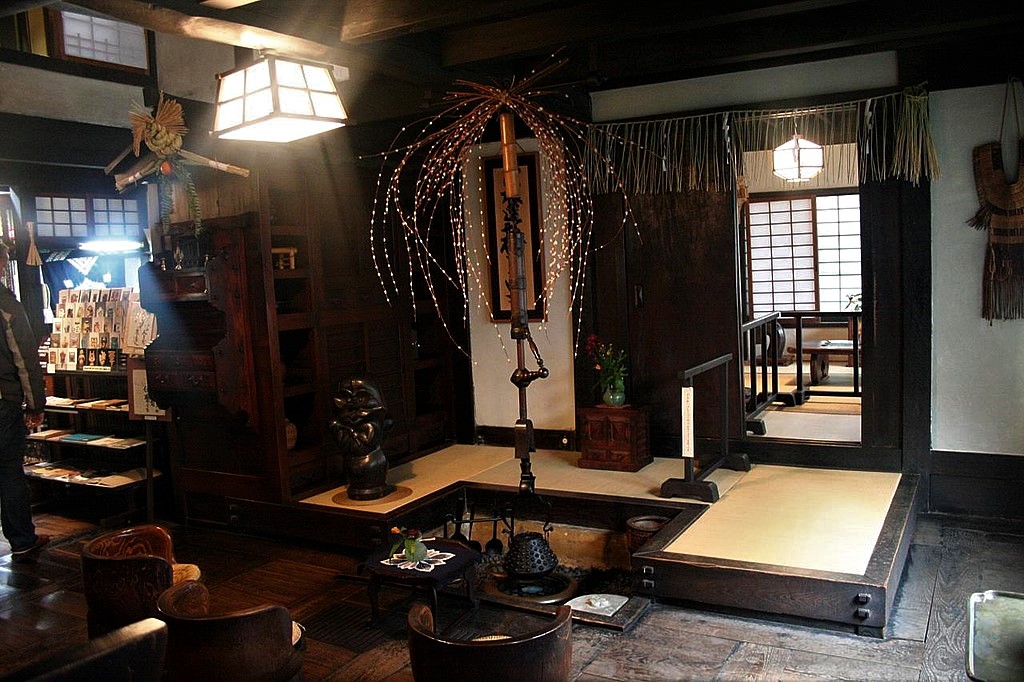 An interior view of a tiny part of the Kawai Kanjiro Memorial Museum, Kyoto.
