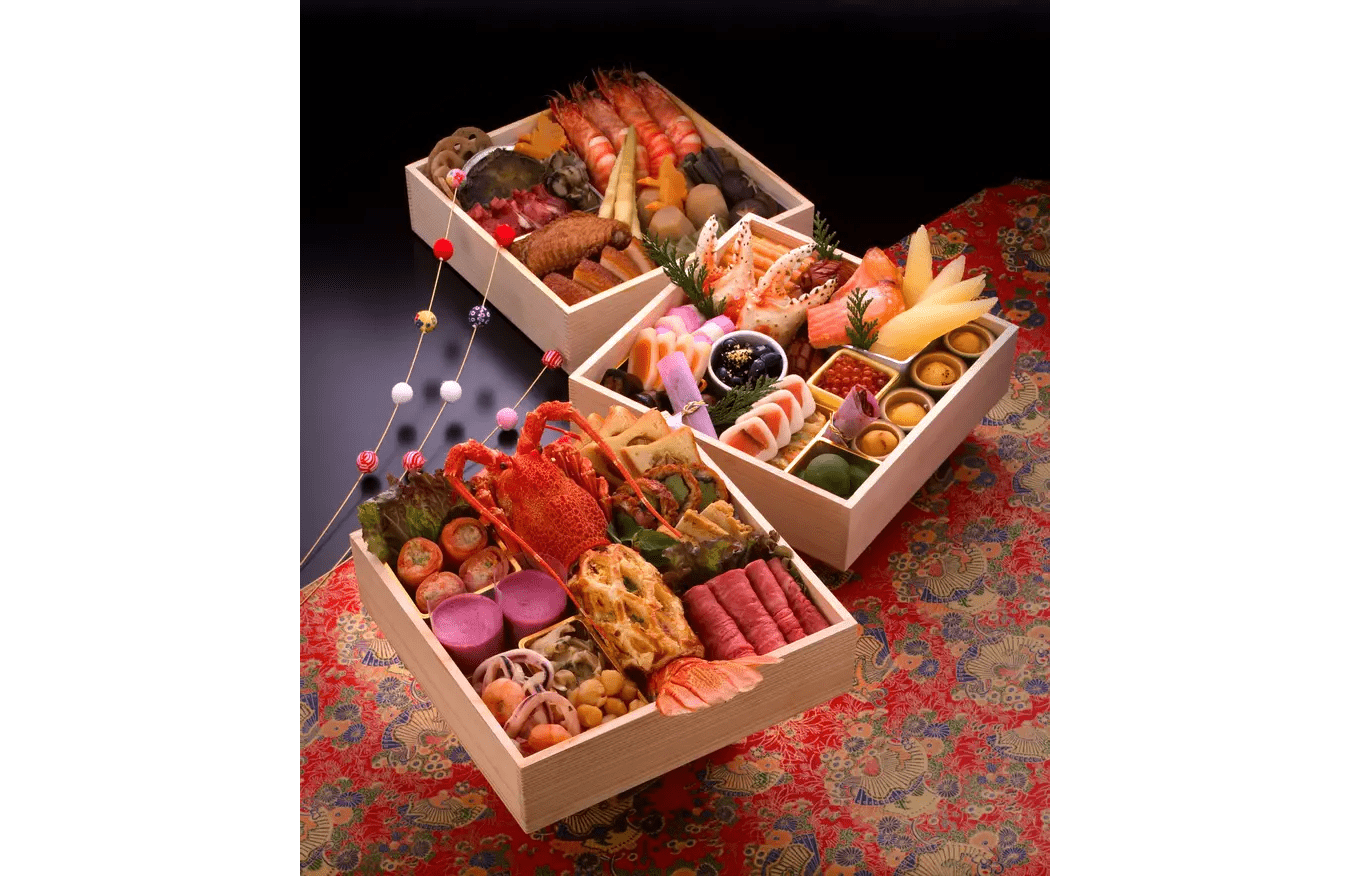 In the first three days of January, during Oshogatsu, Japanese families eat New Year's food known as osechi ryori