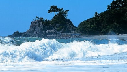 The spectacular south coast of Shikoku looking out on the open Pacific Ocean