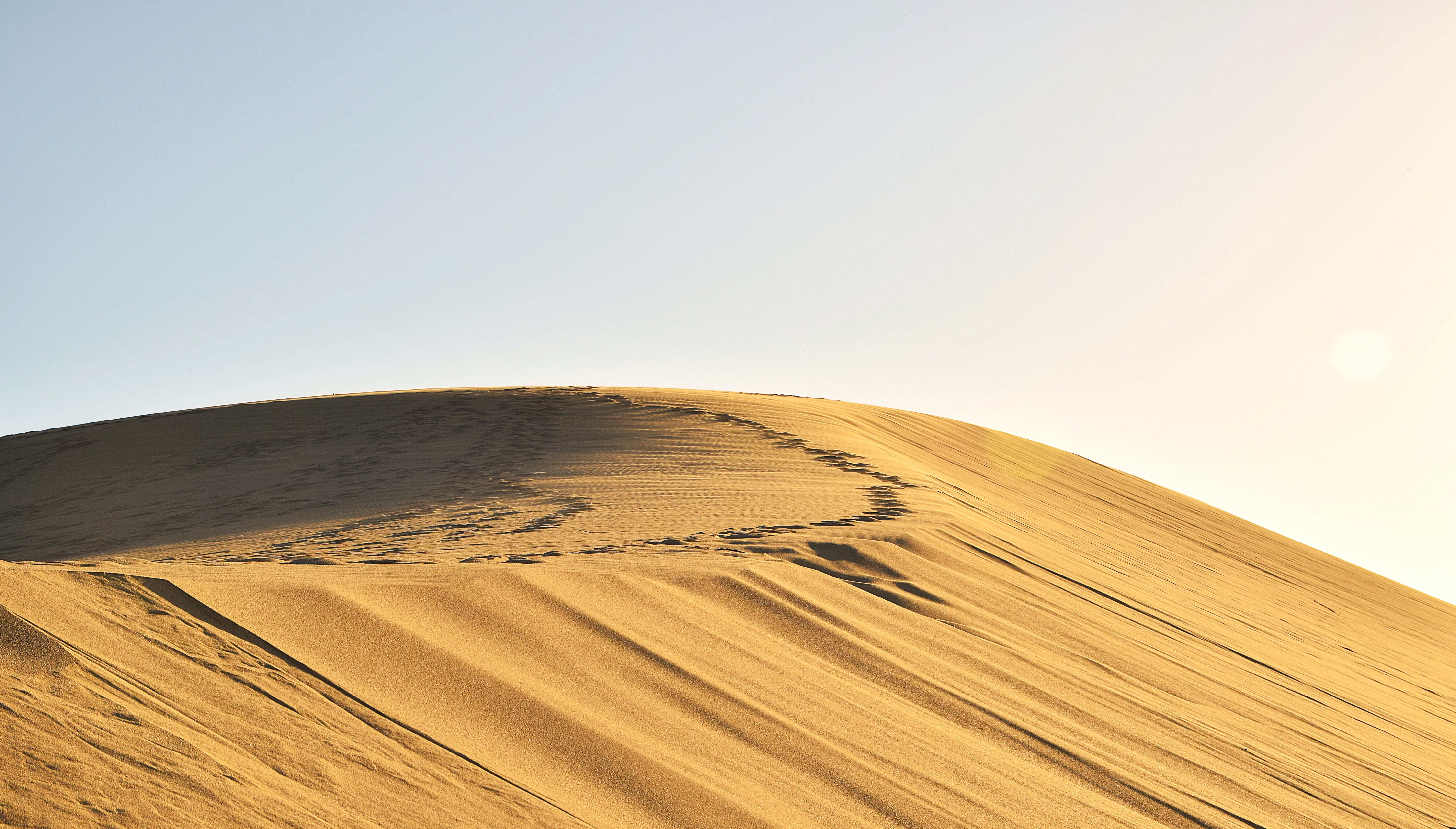 Tottori Prefecture's 50 meter high sand dune in a lanscape of sand dunes!